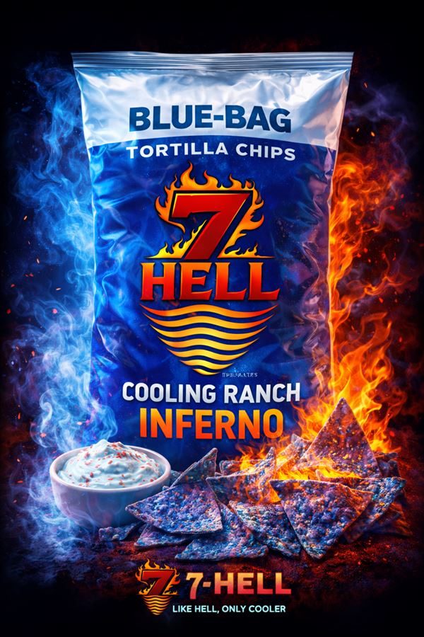 Blue-Bag Cooling Ranch Inferno chips flyer